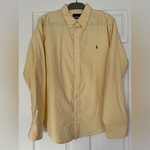 NWOT Women's Polo Ralph Lauren Yellow Classic Fit Button Down Shirt